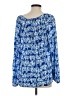 Lilly Pulitzer 100% Rayon Blue Long Sleeve Blouse Size S - photo 2