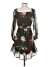 Dee Elly 100% Polyester Floral Brown Casual Dress Size XS - photo 2