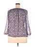 Daisy Fuentes Blue 3/4 Sleeve Blouse Size L - photo 2