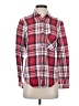 Zara Basic Plaid Red Long Sleeve Button-Down Shirt Size S - photo 1