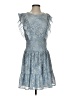 MICHAEL Michael Kors 100% Polyester Paisley Blue Cocktail Dress Size S - photo 1