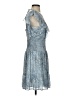 MICHAEL Michael Kors 100% Polyester Paisley Blue Cocktail Dress Size S - photo 4
