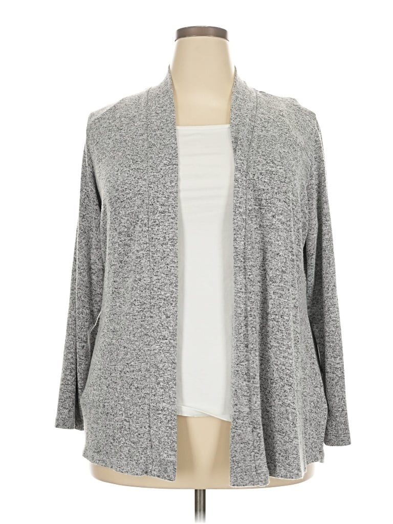 Pre-owned Mix By 41 Hawthorn Cardigan Sweater In Gray