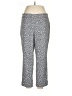 Carolina Belle Animal Print Silver Casual Pants Size 14W - photo 1