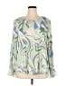 Nine West 100% Polyester Green 3/4 Sleeve Blouse Size 0X - photo 1