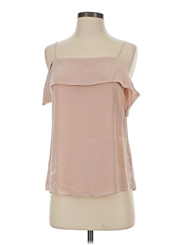 Lavender Brown Sleeveless Silk Top (view 1)