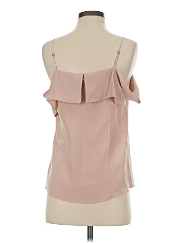 Lavender Brown Sleeveless Silk Top (view 2)
