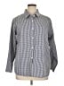Shein Curve 100% Polyester Houndstooth Silver Long Sleeve Blouse Size 1X - photo 1