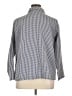 Shein Curve 100% Polyester Houndstooth Silver Long Sleeve Blouse Size 1X - photo 2