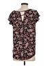 Ann Taylor LOFT 100% Polyester Black Short Sleeve Blouse Size XS - photo 2