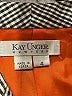 Kay Unger 100% Silk Houndstooth Gray Silk Blazer Size 4 - photo 6