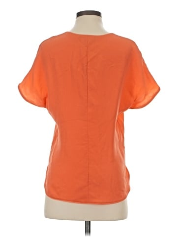 Lafayette 148 New York Short Sleeve Silk Top (view 2)