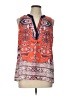 Olive and Oak 100% Polyester Orange Sleeveless Blouse Size L - photo 1