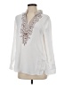 Nic + Zoe 100% Polyester Ivory Long Sleeve Blouse Size S - photo 1