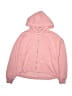 Justice 100% Polyester Pink Zip Up Hoodie Size 16 - 18 - photo 1