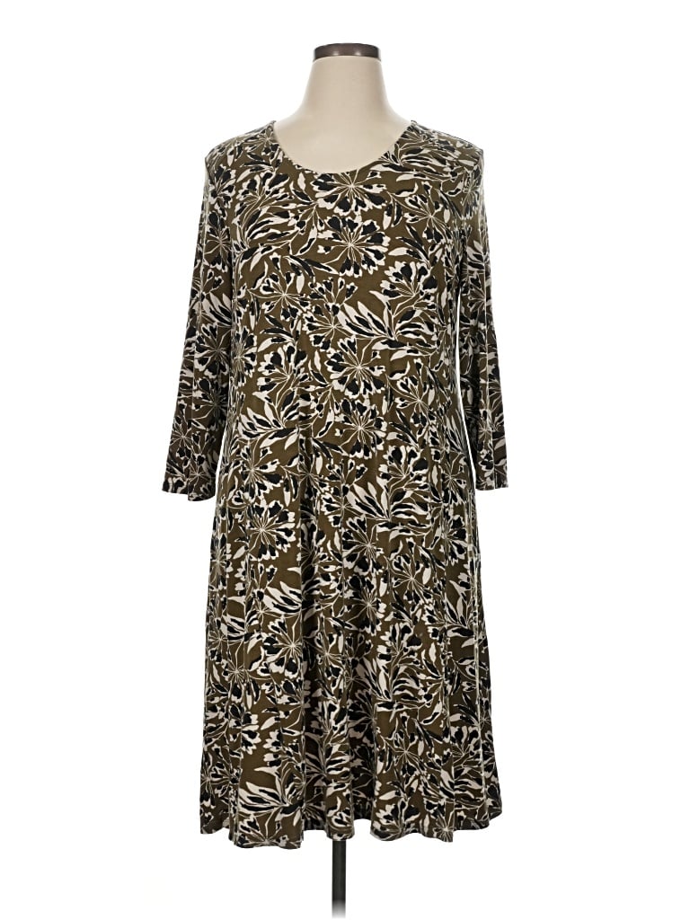 Pre-owned Garnet Hill Casual Dress In Brown