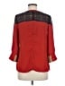 C. Luce 100% Polyester Red 3/4 Sleeve Blouse Size M - photo 2