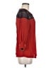 C. Luce 100% Polyester Red 3/4 Sleeve Blouse Size M - photo 4