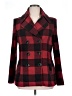 Rampage 100% Polyester Plaid Red Coat Size XL - photo 1