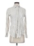 Gap Stripes Silver Long Sleeve Button-Down Shirt Size XS - photo 1
