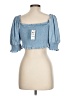 Bar III Blue 3/4 Sleeve Blouse Size L - photo 2