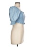 Bar III Blue 3/4 Sleeve Blouse Size L - photo 4