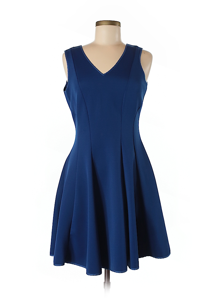Slate & Willow Solid Blue Casual Dress Size 6 - 87% off | thredUP