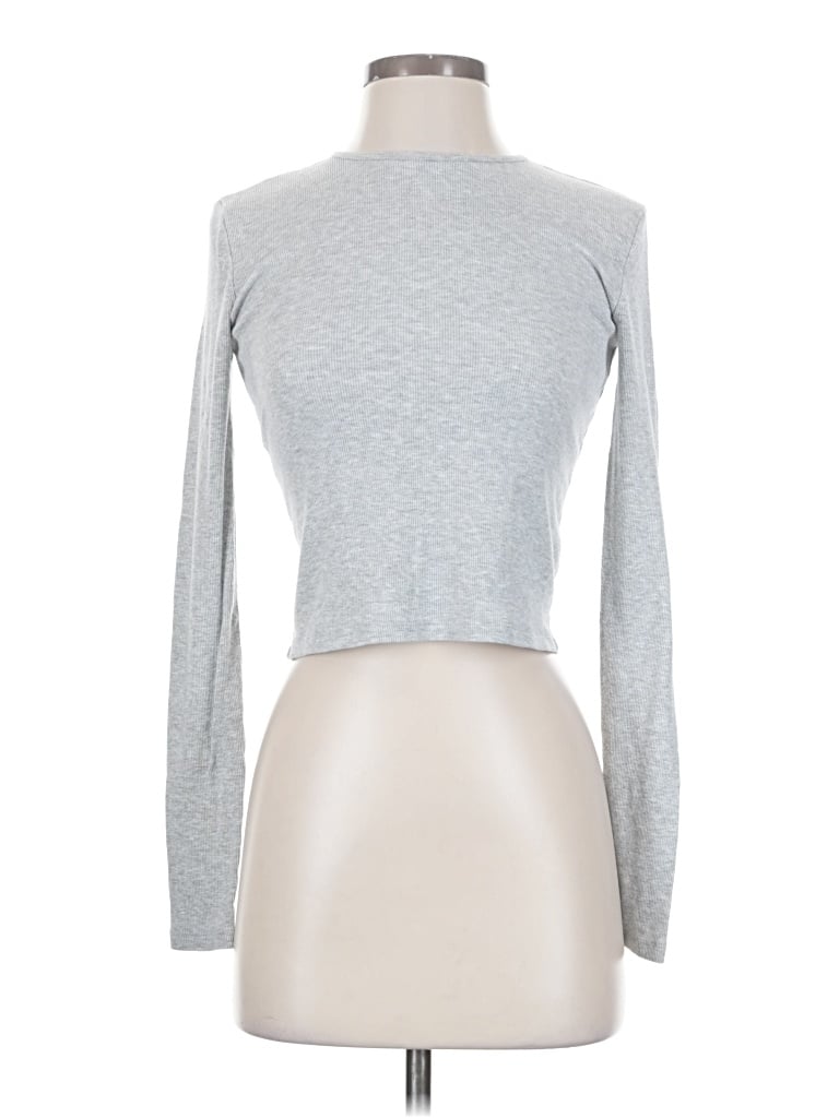 Pre-owned The Group By Babaton Long Sleeve Turtleneck In Silver