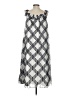 Ann Taylor 100% Polyester Checkered-gingham Gray Casual Dress Size 00 - photo 2