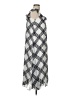 Ann Taylor 100% Polyester Checkered-gingham Gray Casual Dress Size 00 - photo 4