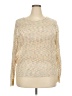 John Paul Richard 100% Acrylic Metallic Gold Pullover Sweater Size XXL - photo 1