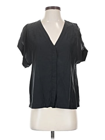 7 For All Mankind Short Sleeve Silk Top (view 1)