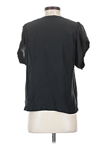 7 For All Mankind Short Sleeve Silk Top (view 2)