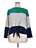 emerald Color Block Gray Long Sleeve Top Size 1X - photo 1
