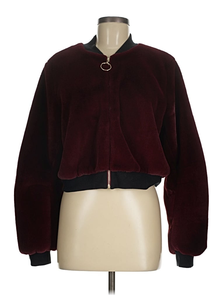 Pre-owned Seek The Label Jacket In Burgundy