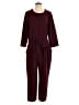 Madewell 100% Polyester Solid Burgundy Jumpsuit Size 8 - photo 1