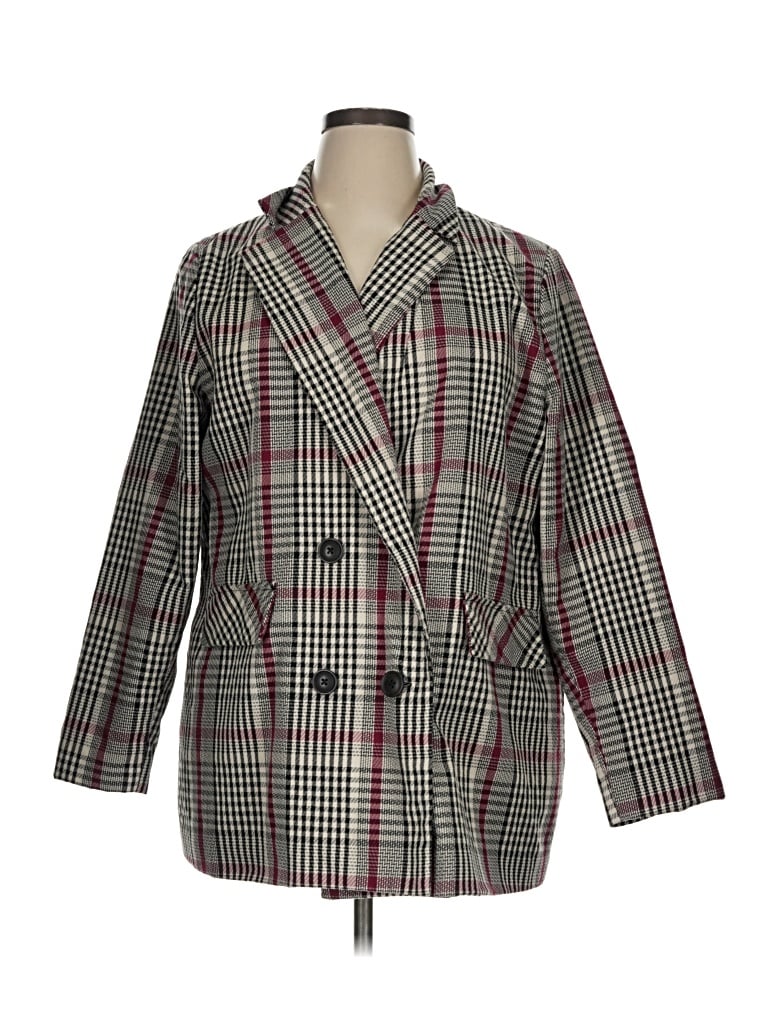 Pre-owned Ophelia Roe Blazer Jacket In Gray