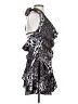 Unbranded 100% Polyester Animal Print Gray Cocktail Dress Size S - photo 4