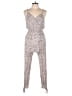 Dress Forum 100% Rayon Animal Print Ivory Jumpsuit Size M - photo 1