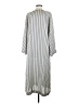 H&M 100% Polyester Stripes Silver Casual Dress Size M - photo 2