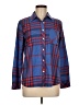 Vineyard Vines 100% Polyester Plaid Blue Long Sleeve Blouse Size 6 - photo 1