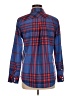 Vineyard Vines 100% Polyester Plaid Blue Long Sleeve Blouse Size 6 - photo 2