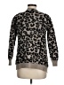 August Silk Animal Print Gray Cardigan Size M - photo 2