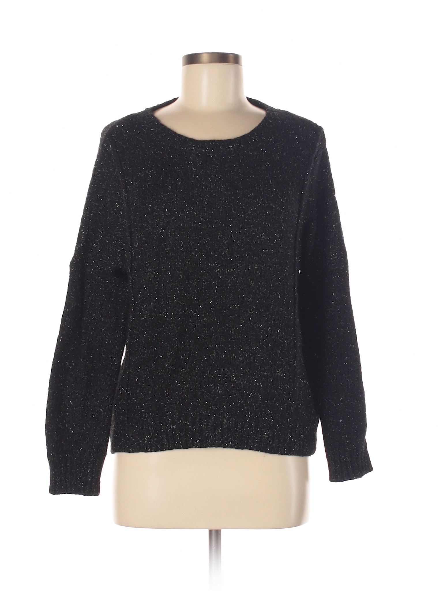 Jennifer Lopez Solid Black Pullover Sweater Size M - 70% off | thredUP