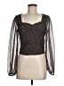 Saltwater LUXE 100% Polyester Brown Long Sleeve Top Size M - photo 1