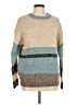 Lumiere Color Block Tan Pullover Sweater Size M - photo 1