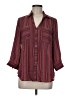 Iz Byer 100% Polyester Stripes Burgundy 3/4 Sleeve Blouse Size M - photo 1