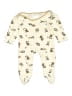 Assorted Brands 100% Cotton Print Ivory Long Sleeve Onesie Size 3-6 mo - photo 1