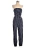 Aerie 100% Cotton Stripes Blue Jumpsuit Size S - photo 1