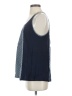CAbi 100% Rayon Blue Sleeveless Blouse Size S - photo 5